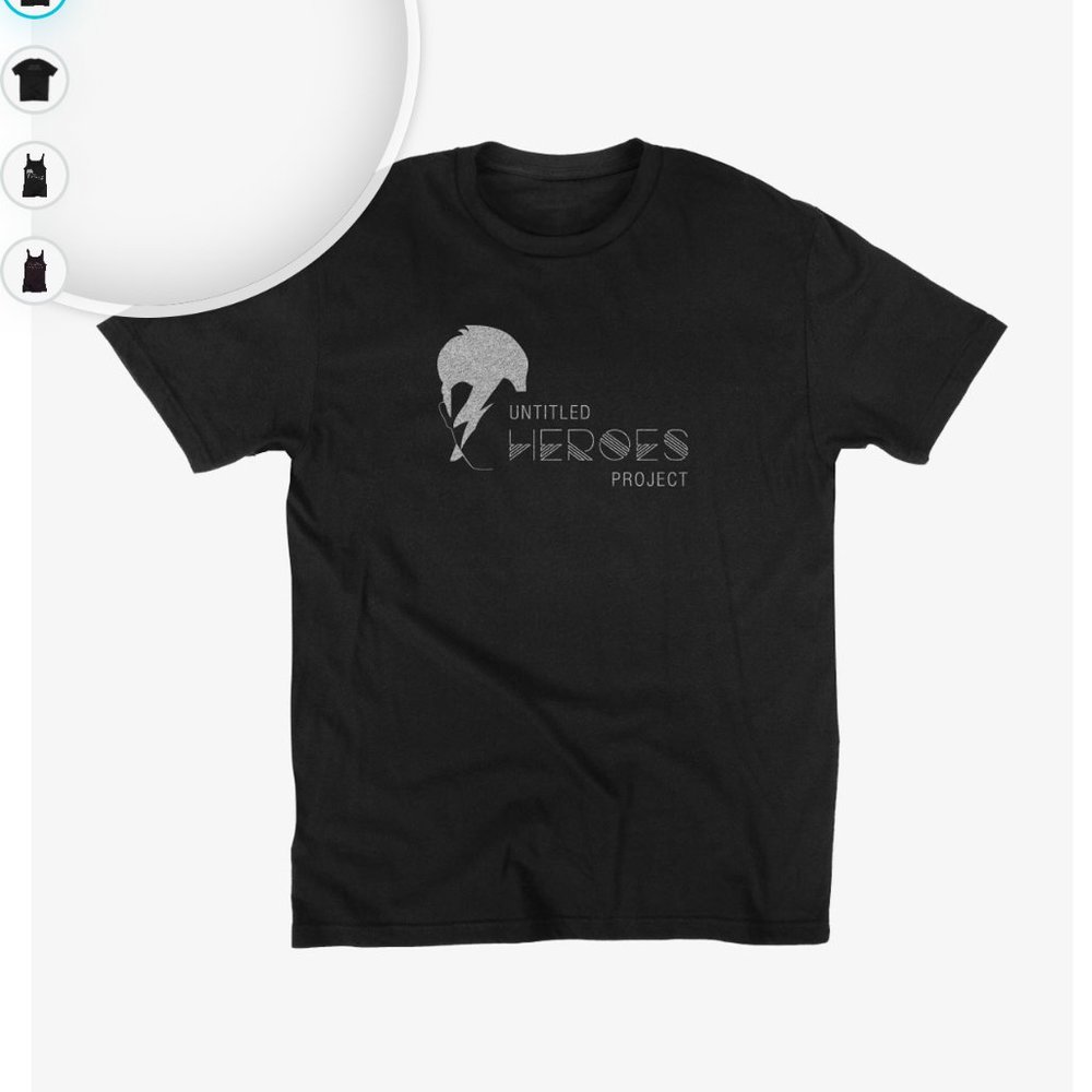 NWOT Untitled Heroes Project T-shirt silver ink